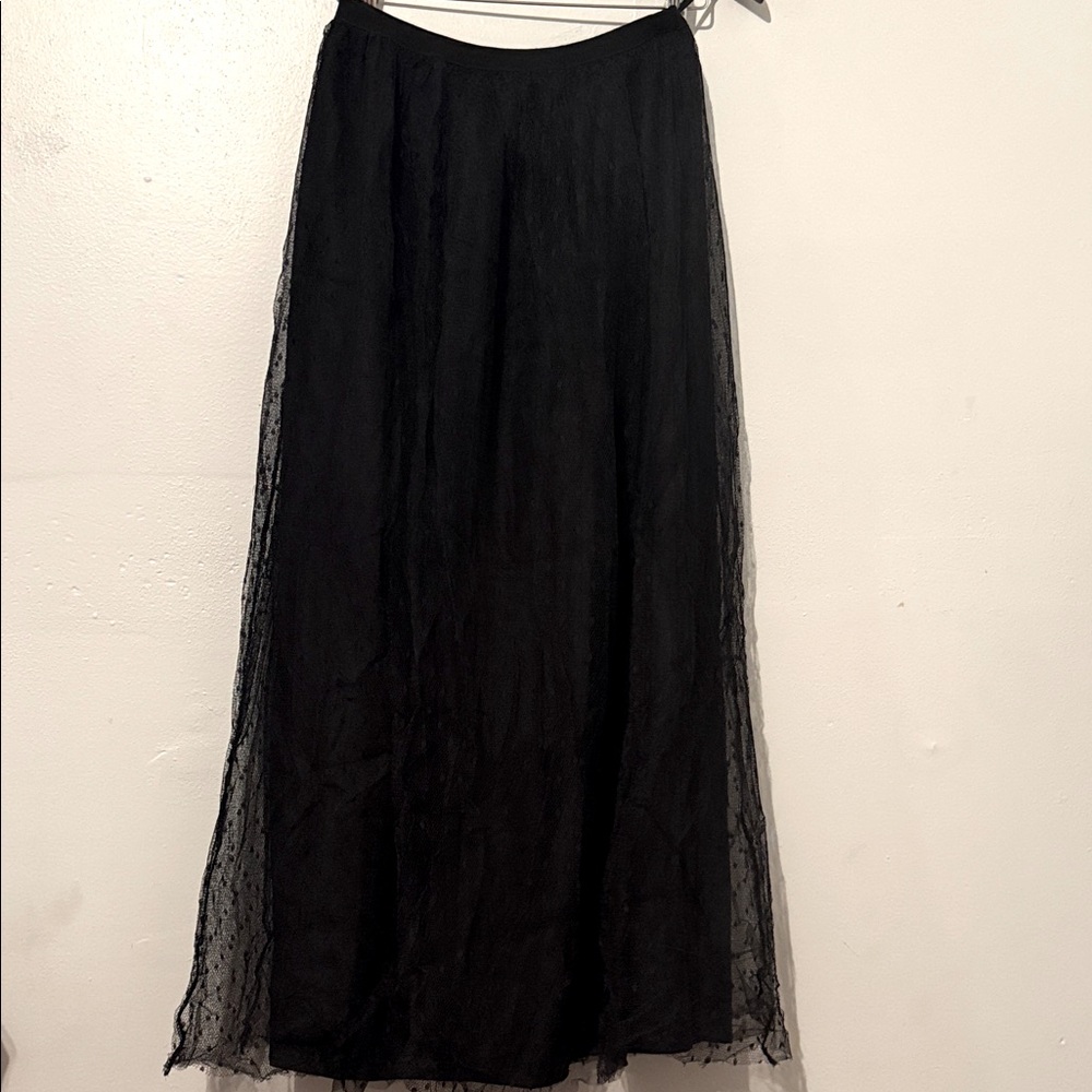 Red Valentino Black Maxi Skirt
